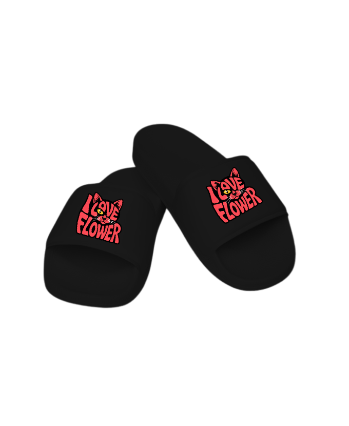I Love Flower Cat Face Typography Graphic Design Slides - Image 4