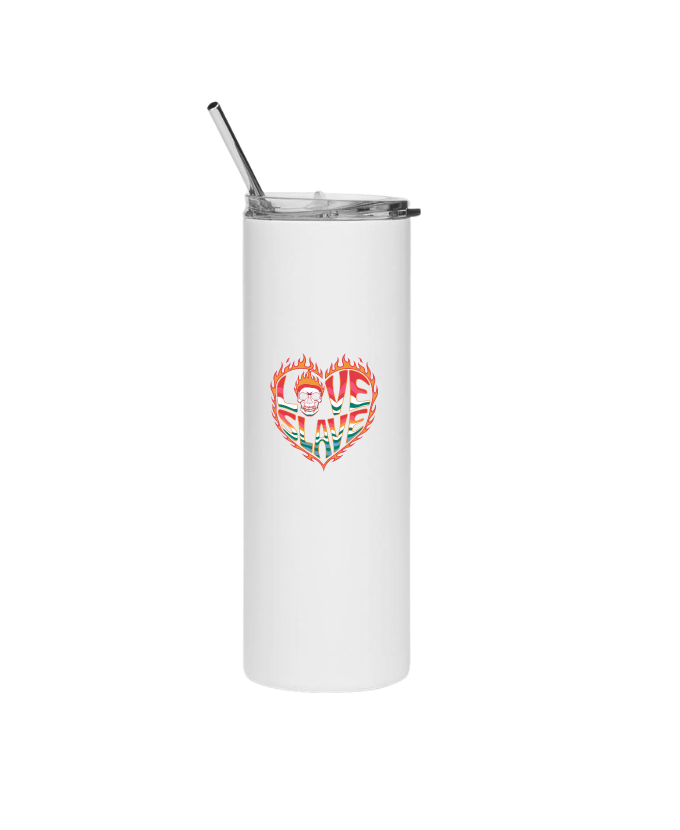 Love Slave Burning Heart Gothic Artwork Thermos